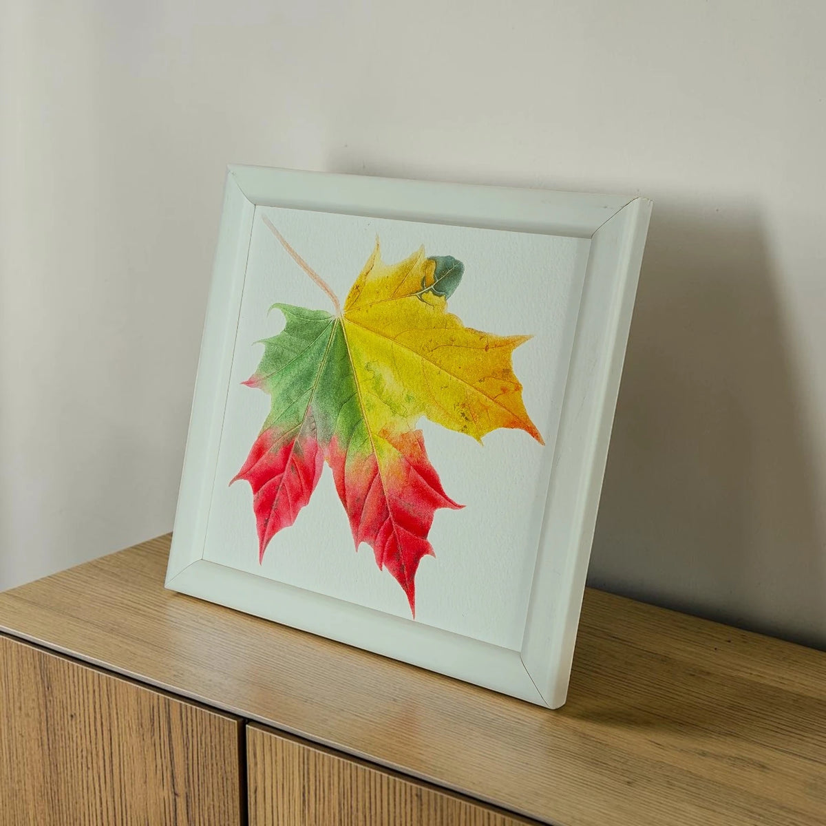 Sonbahar Yaprağı Suluboya Fine Art Baskı