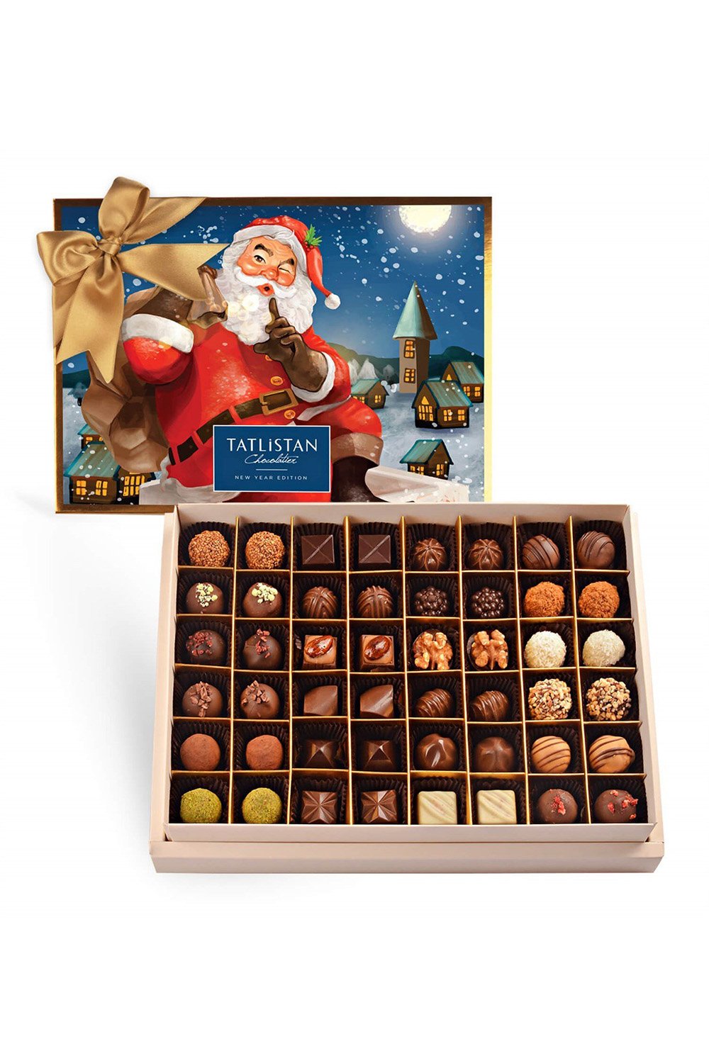 Tatlistan-Bacadaki Noel Baba 24 Çeşitli Artisan Ve Trüf Çikolata 48'li-Çikolata-1-fleurdirect.live