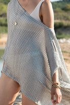 The Handloom-Ava Kimono Black Stripes-Kimono-7-fleurdirect.live