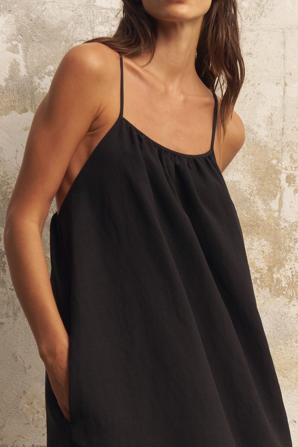 The Handloom-Bliss Flow Maxi Dress Black-Elbise-2-fleurdirect.live
