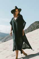 The Handloom-Ela Kaftan Black-Kaftan-5-fleurdirect.live