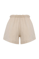The Handloom-Lucid Flow Tie Shorts Sand-Şort-8-fleurdirect.live
