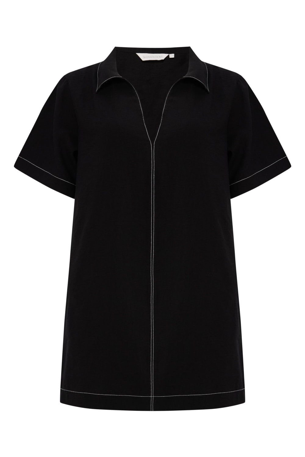 The Handloom-Mae Popover Mini Dress Black-Elbise-7-fleurdirect.live