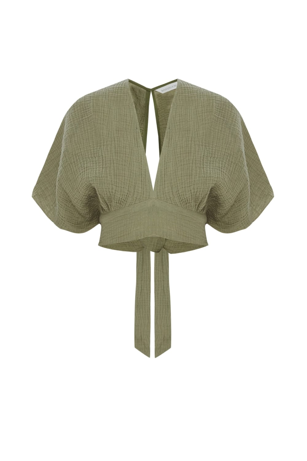 The Handloom-Mare Top Khaki Green-Top-5-fleurdirect.live