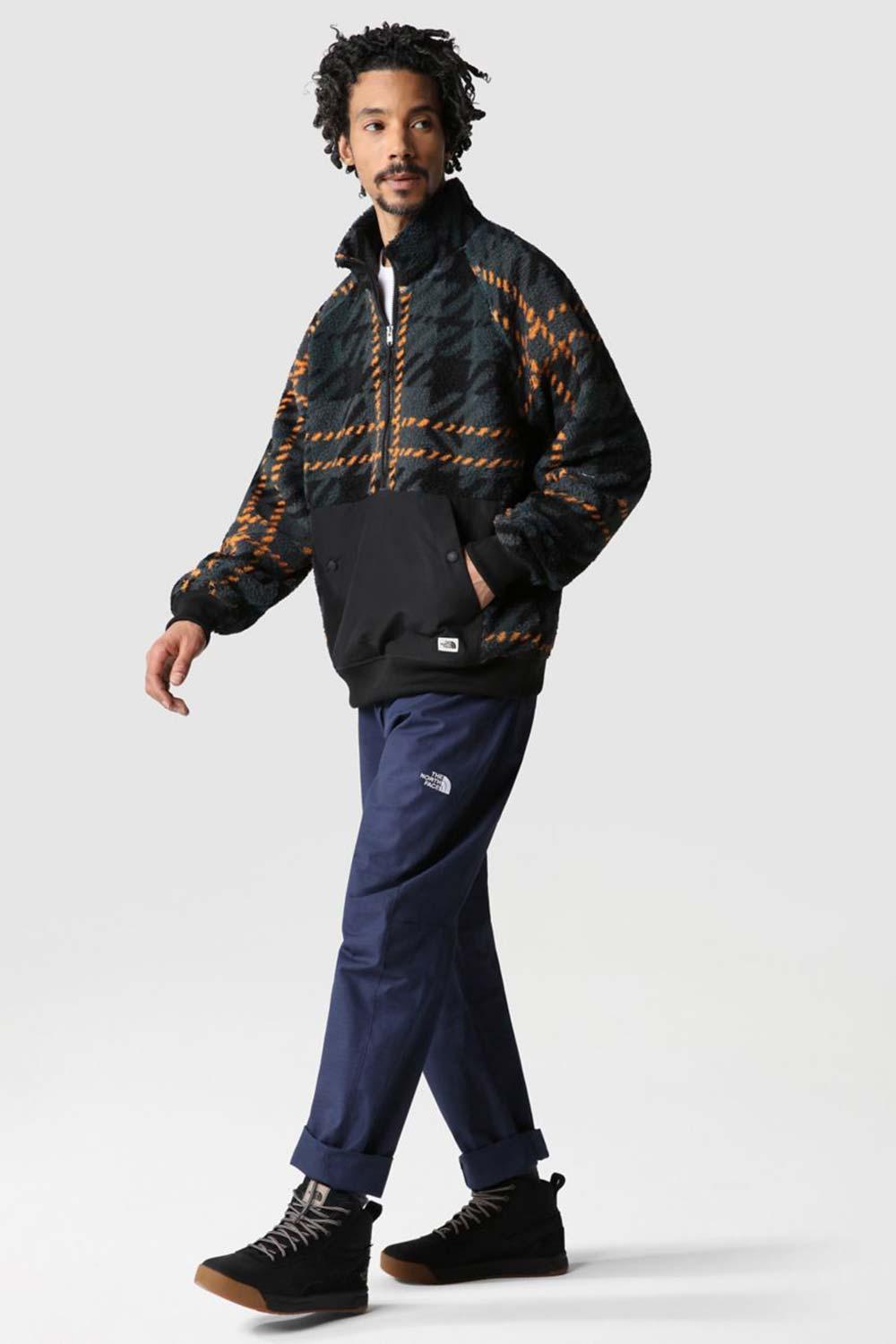 The North Face-Men Printed Ridge Fleece Quarter Zip-Sweatshirts & Hoodies-1-fleurdirect.live