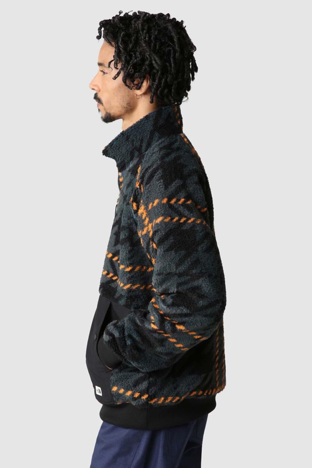 The North Face-Men Printed Ridge Fleece Quarter Zip-Sweatshirts & Hoodies-3-fleurdirect.live