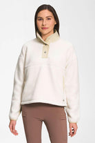 The North Face-Women Cragmont Fleece 1/4 Snap Gardenia White-Sweatshirts & Hoodies-1-fleurdirect.live
