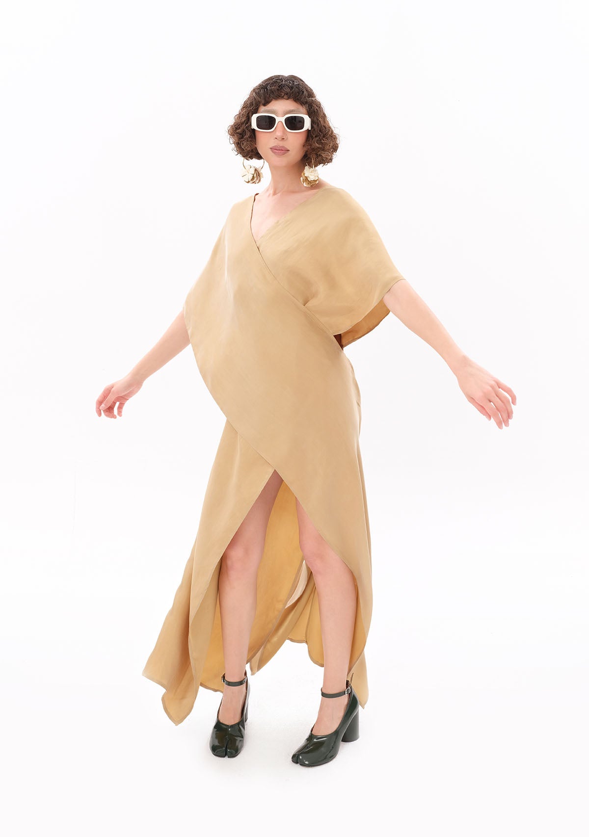 Tiny-Bej Luxe Tencel™ Elbise-Elbise-5-fleurdirect.live
