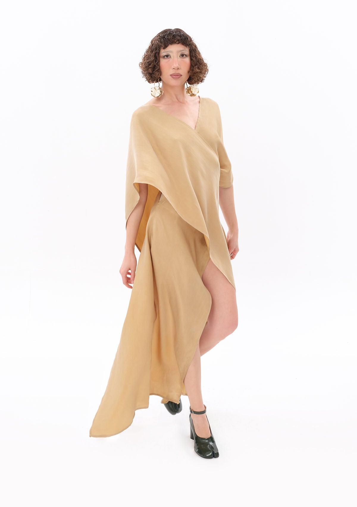 Tiny-Bej Luxe Tencel™ Elbise-Elbise-6-fleurdirect.live