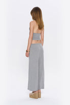 Tiny-Halter Yaka Gri Yumuşak Bluz-Top-10-fleurdirect.live