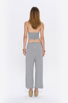 Tiny-Halter Yaka Gri Yumuşak Bluz-Top-2-fleurdirect.live