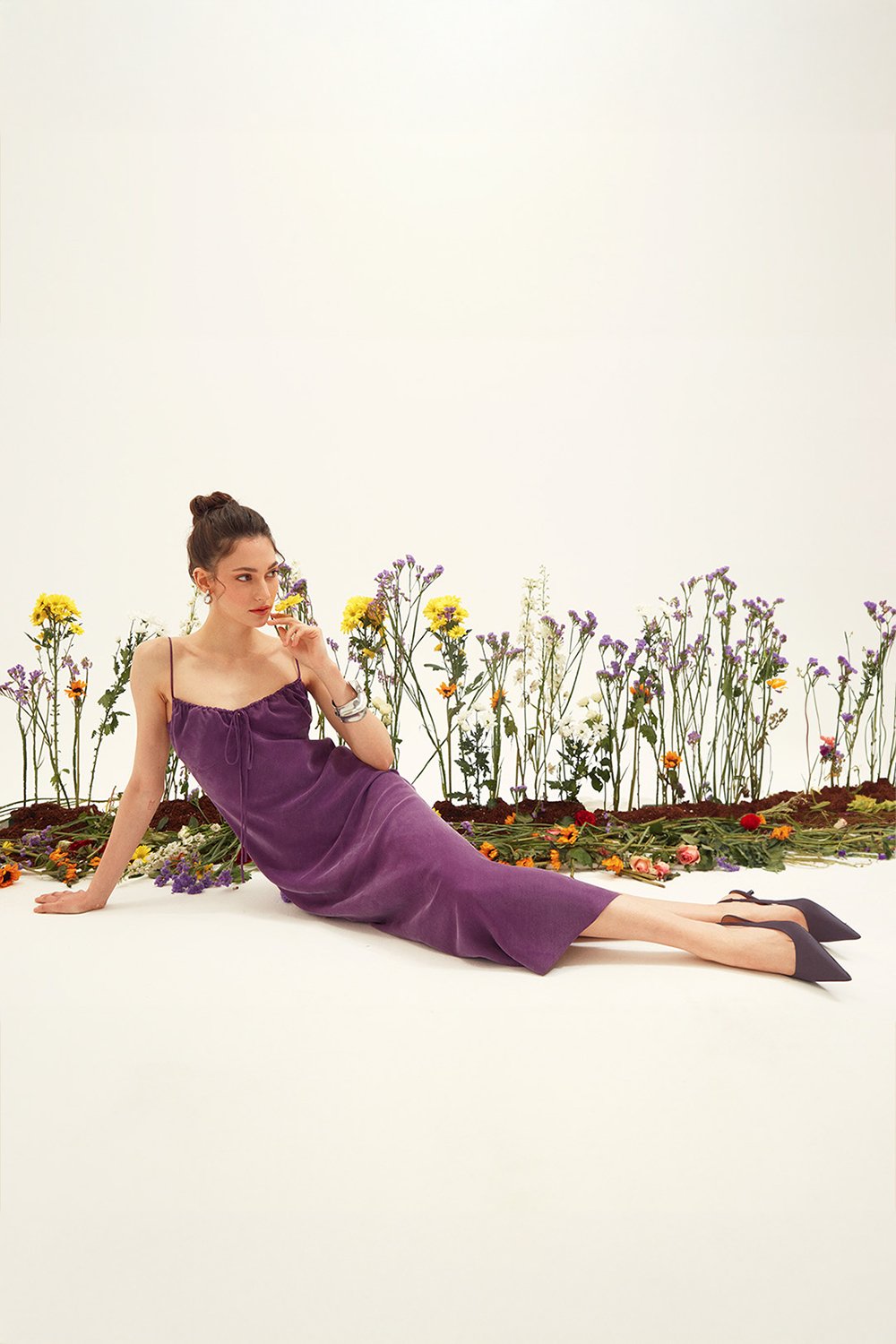 Towdoo-Aster – Askılı Elbise - Mürdüm-Elbise-3-fleurdirect.live