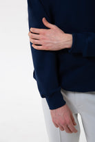 Kapüşonlu Organik Pamuklu Erkek Lacivert Sweatshirt