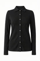 %100 Organik Pamuk Siyah Dar Kesim / Slim Fit Kadın Gömlek