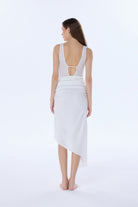 Valnue Lingerie-Ally Beyaz Asimetrik Dantel Elbise-Gecelik-6-fleurdirect.live