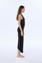 Valnue Lingerie-Ally Siyah Asimetrik Dantel Elbise-Gecelik-5-fleurdirect.live