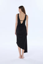 Valnue Lingerie-Ally Siyah Asimetrik Dantel Elbise-Gecelik-6-fleurdirect.live