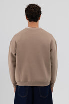 Basic Bisiklet Yaka Oversize Sweatshirt