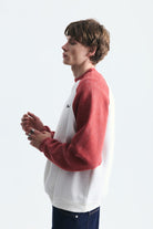 Blok Renkli Bisiklet Yaka Sweatshirt
