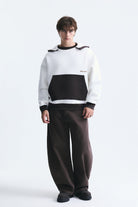 Blok Renkli Oversize Sweatshirt