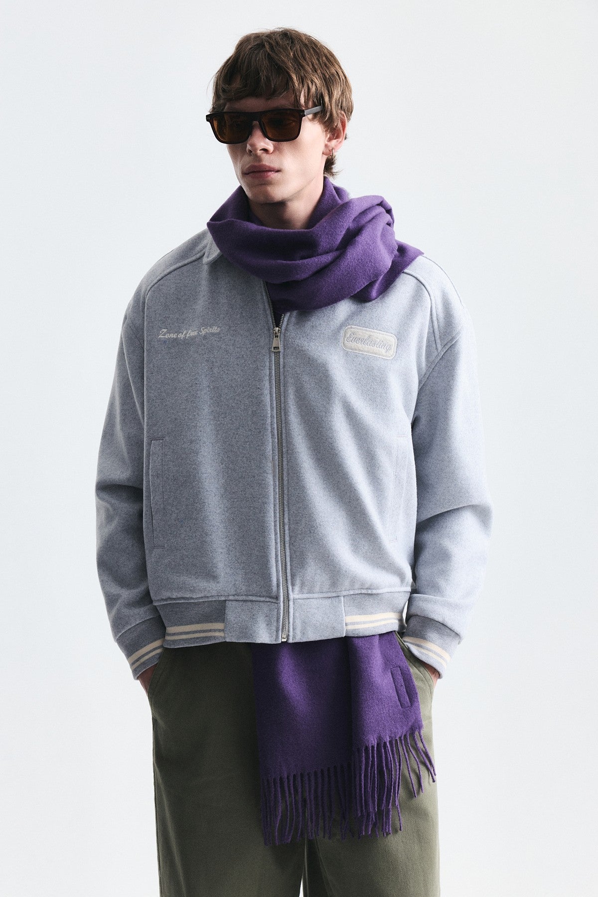 Boxy Fit Baskılı Mont