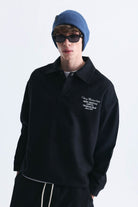 Boxy Fit Polo Yaka Sweatshirt