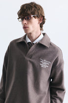 Boxy Fit Polo Yaka Sweatshirt