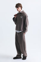 Boxy Fit Polo Yaka Sweatshirt