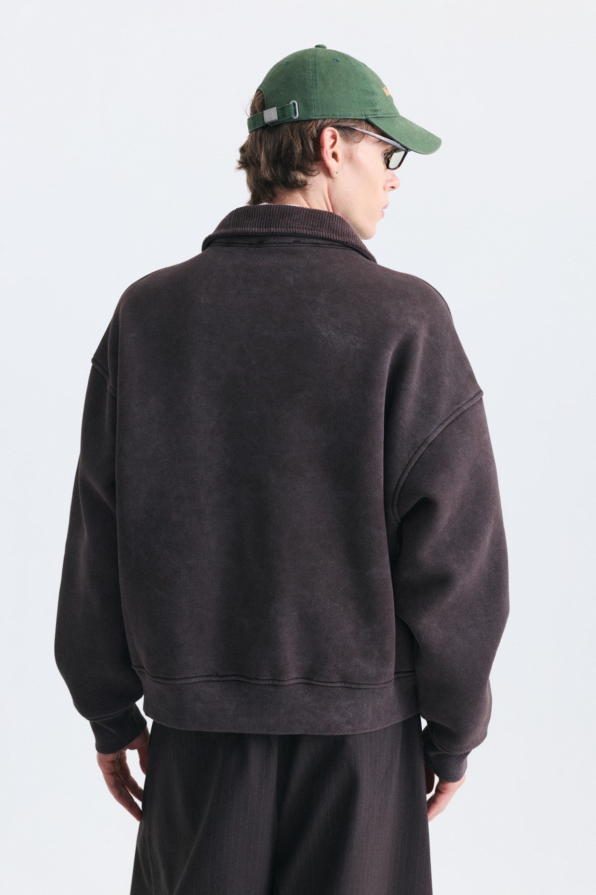 Metal Süslü Düğme Kapama Sweatshirt