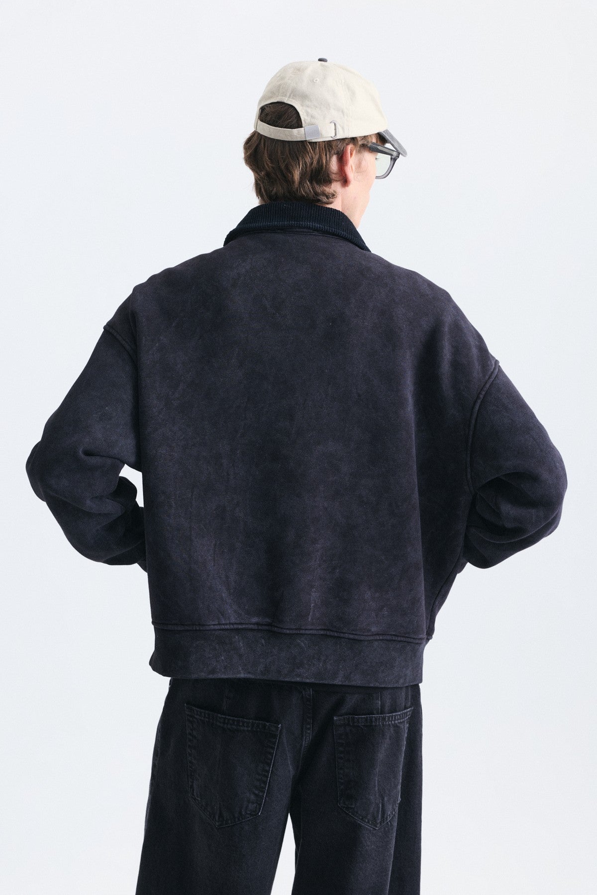 Metal Süslü Düğme Kapama Sweatshirt