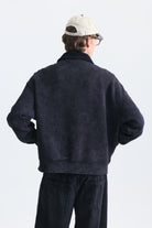 Metal Süslü Düğme Kapama Sweatshirt