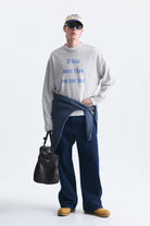 Boxy Fit Yazılı Sweatshirt