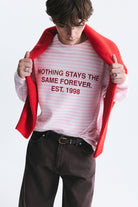 Oversize Çizgili Sweatshirt