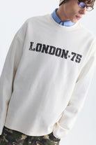 Dokulu London Baskılı Sweatshirt
