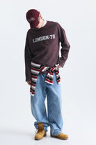 Dokulu London Baskılı Sweatshirt