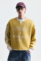 Kontrast Yaka Oversize Sweatshirt
