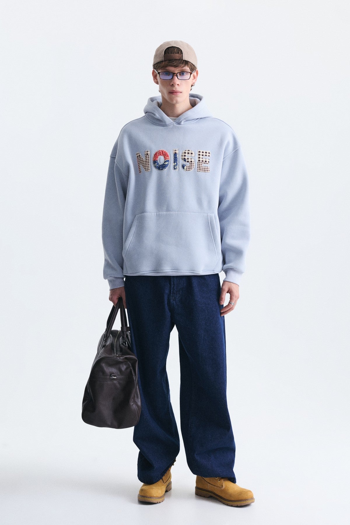 Nakışlı Oversize Kapüşonlu Sweatshirt