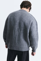 Oversize Baskılı Kazak