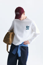 Oversize Baskılı Sweatshirt
