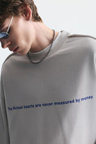 Oversize Yazılı Sweatshirt