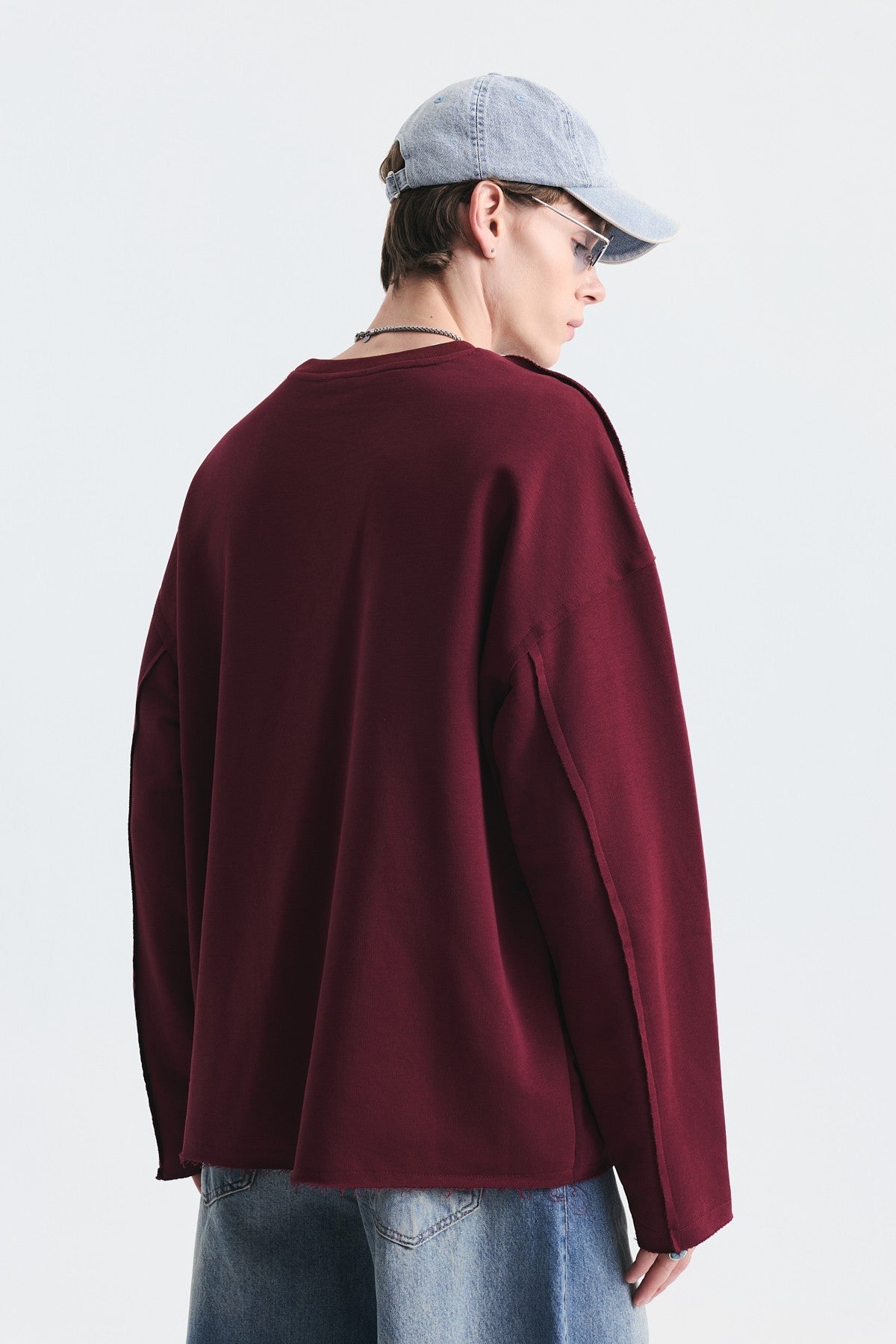 Oversize Yazılı Sweatshirt