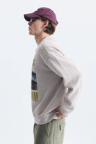Oversize Yıkamalı Bisiklet Yaka Sweatshirt