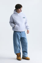 Oversize Yıkamalı Kapüşonlu Sweatshirt