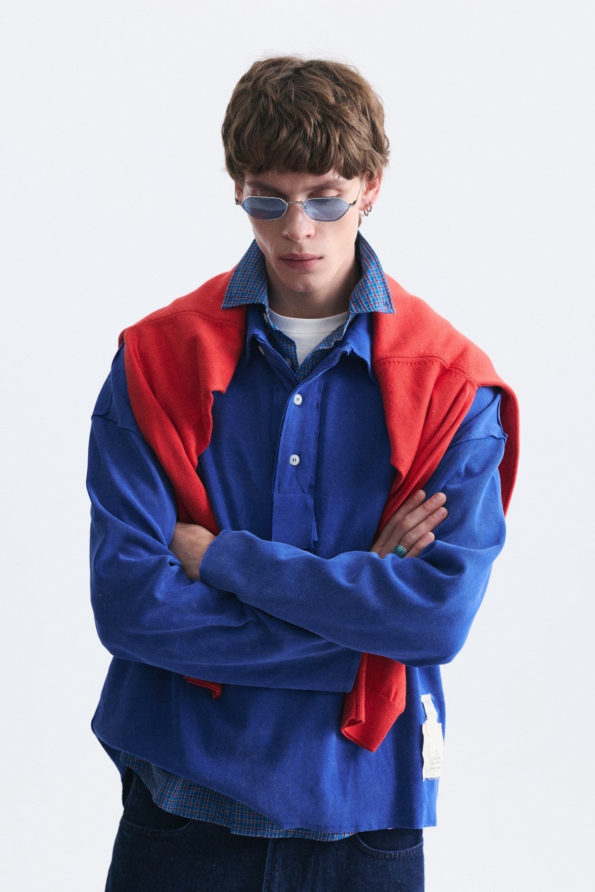 Relax Fit Polo Yaka Sweatshirt