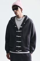 Süslü Düğme Sweatshirt Ve Barrel Fit Eşofman Takım