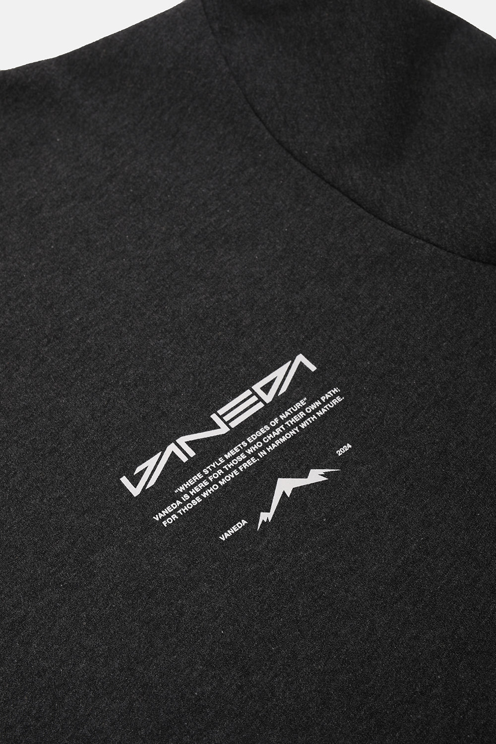 Vaneda-Bisiklet Yaka Regular Fit Next Unisex Sweatshirt Antrasit-4-fleurdirect.live