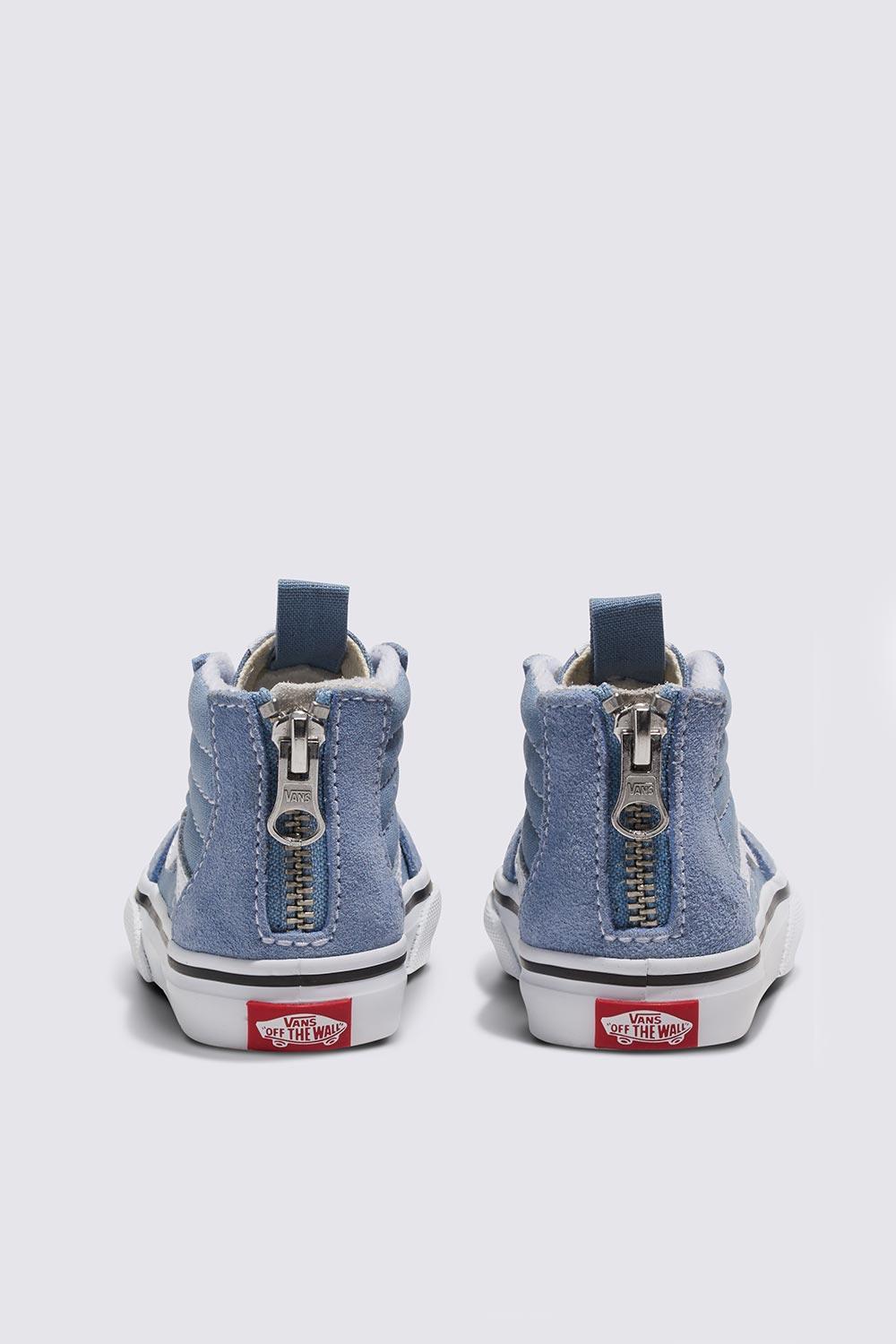 Vans-Kids TD SK8-Hi Zip Dusty Blue-Sneakers-4-fleurdirect.live