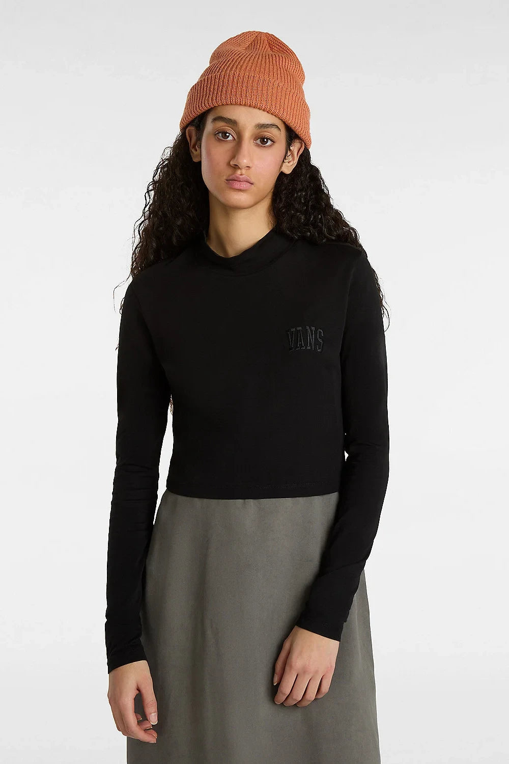 Vans-Mini Mock Neck LS Black-T-Shirts-1-fleurdirect.live