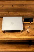 Vune Concept-El Yapımı Ahşap Laptop Ve Telefon Standı Seti-Laptop Standı-2-fleurdirect.live