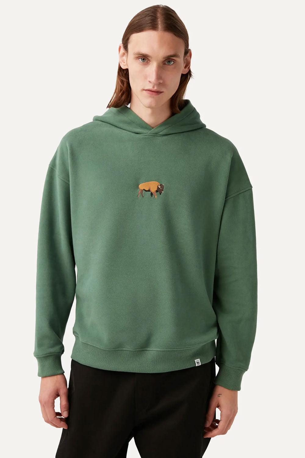 WWF Market-Bizon Hoodie - Su Yeşili-Sweatshirts & Hoodies-3-fleurdirect.live